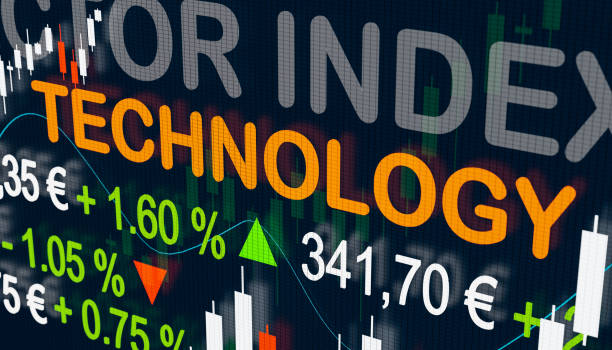 istock Stock Market Technology Index. Trading screen with a sector index for Technology, quotes, charts and changes. 1359333024