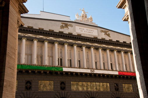 Madrid, Spain - December 13, 2016: Teatro Real (Royal Theatre) or simply El Real, a major opera house located in Madrid