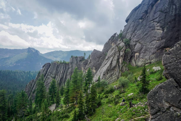 Rocks Fortress in Ergaki Nature Reserve in Sayan mountains, Siberia, Russia