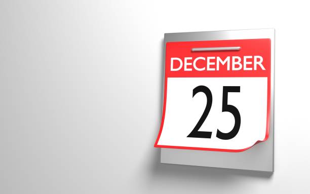 istock December 25 Desktop Calendar Page For Christmas Day Against White Background 1359337254