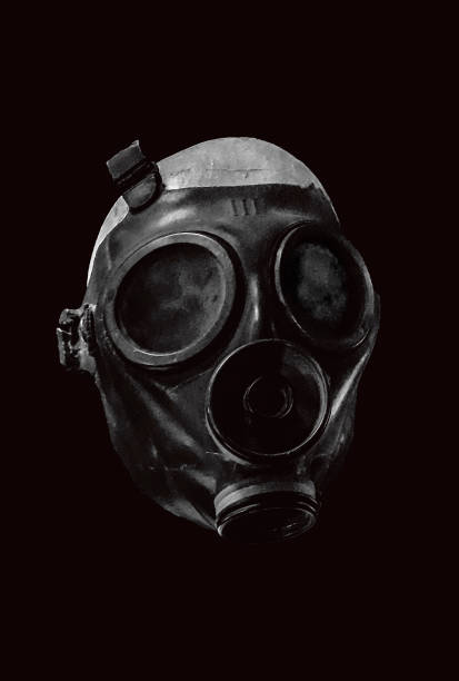 istock Creepy Head Sculpture With Respirator 1359340955