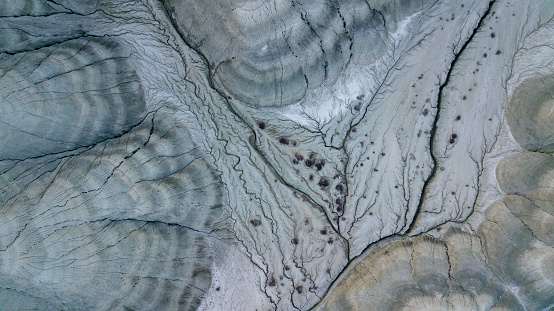 Vista de patrón natural con accidentes geográficos geológicos, fondo abstracto. photo