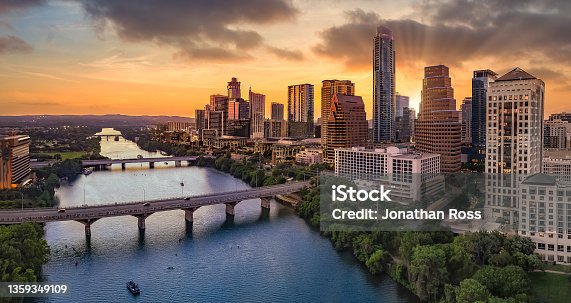 istock Downtown Austin Texas with capital and riverfront 1359349109