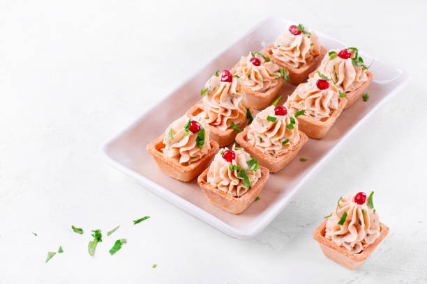 istock Starters with seafood pate in tartlets 1359349188