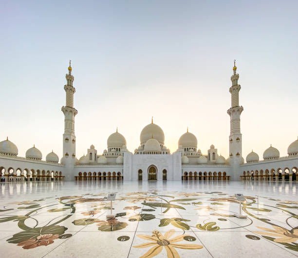 grande mosquée sheikh zayed - sheik zayed photos et images de collection