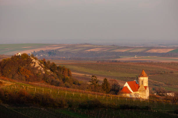 istock Falkenstein church  in autumn, Austria 1359356374