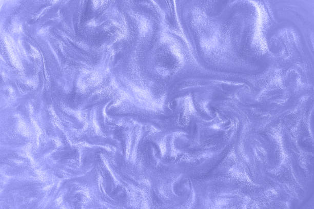 violet paint background. motion of the shiny liquid. color of the year 2022 very peri. waves on a glittering liquid. - tempera painting fotos imagens e fotografias de stock