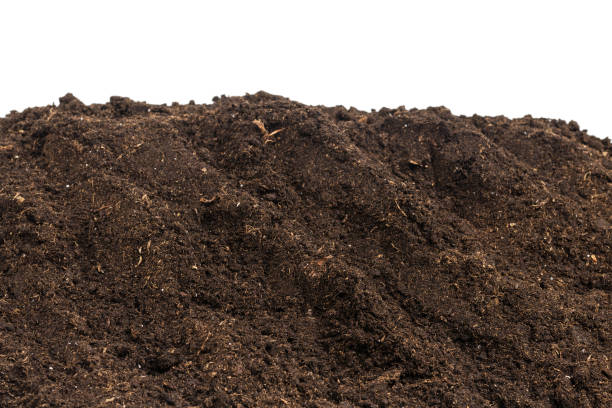 istock Soil for plant isolated on white background. 1359357925