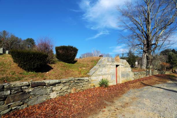 North Woodstock Cemetery, North Woodstock, CT, / US  - 11/18/2021:Cemetery House #2 stock photo
