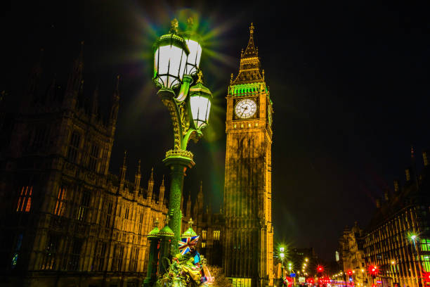 биг-бен и здание парламента, лондон - big ben isolated london england england стоковые фото и изображения