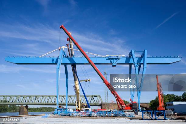 Container Terminal Gantry Crane Construction Site Stock Photo - Download Image Now