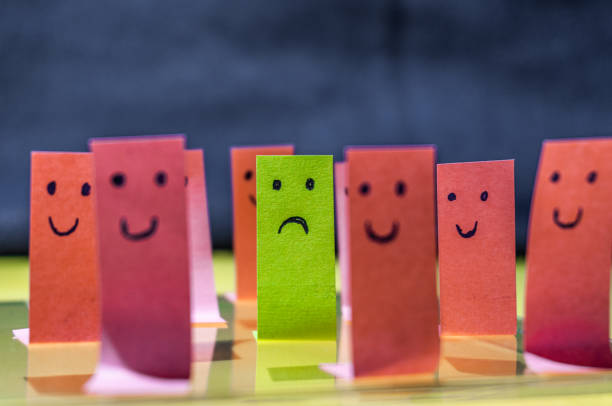 istock Concept of feeling different, not fitting into society. 1359390815