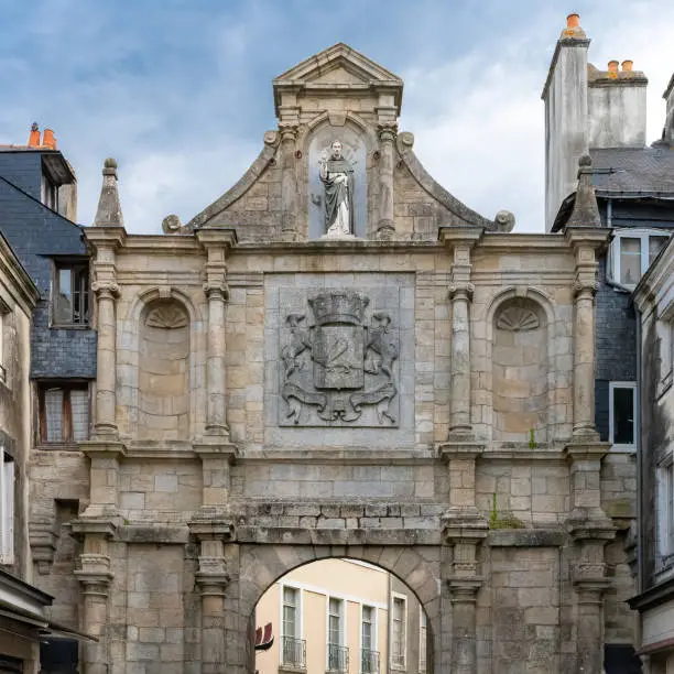 Vannes, Brittany, old town, porte Saint-Vincent in the historic center