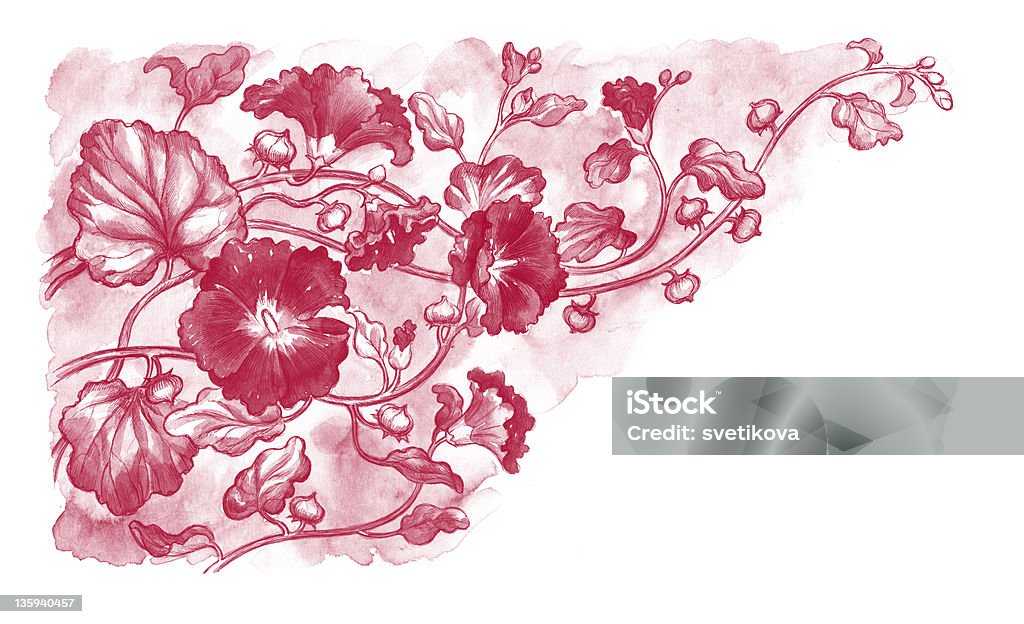 Fondo con flores - Ilustración de stock de Anticuado libre de derechos