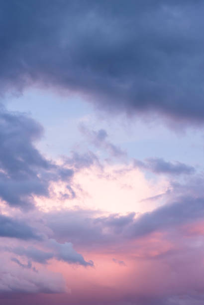 istock Sky at sunset with moody storm clouds 1359407689