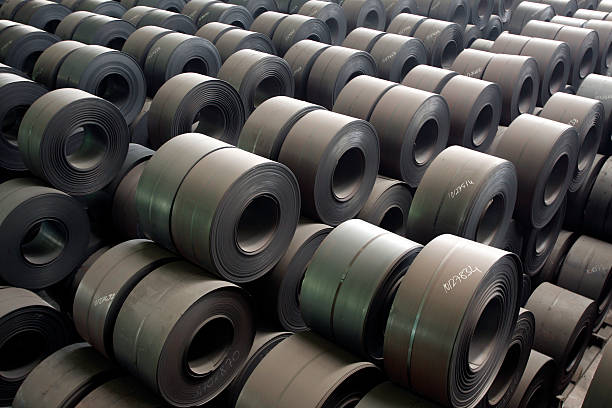 istock Rolls of steel plate 135940874