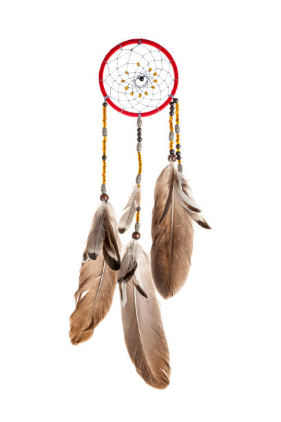 istock Dream catcher made with your own hands, handmade, isolated on a white background, amulet, traditional 1359414966