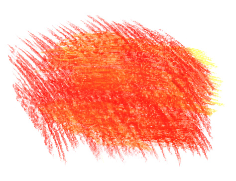 Red pencil on white background