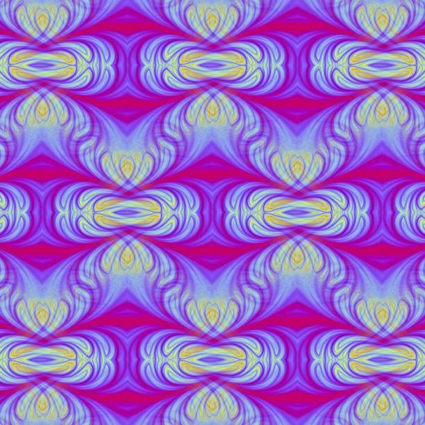 istock Abstract Orange & Purple Fractal Heartbeats 1359421260