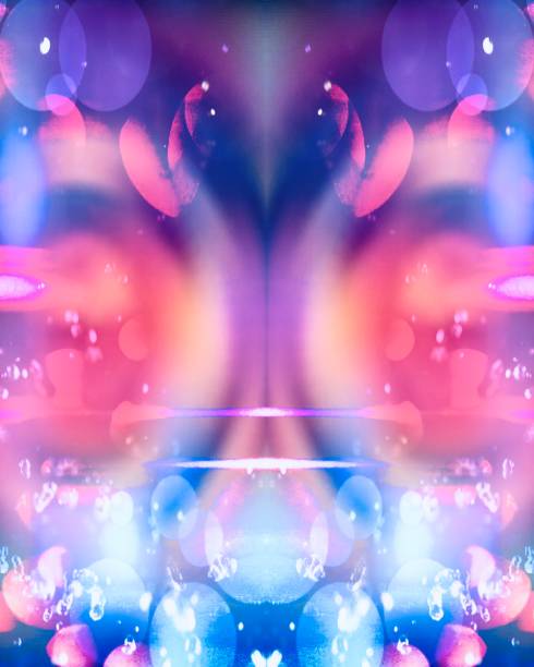 A very creative graphic art design to represent connectivity from the earth towards sky by a moving path into a dark infinite spot on top