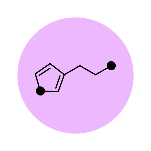 ilustrações, clipart, desenhos animados e ícones de ícone da fórmula de histamina - amino acid molecule chemical histamine