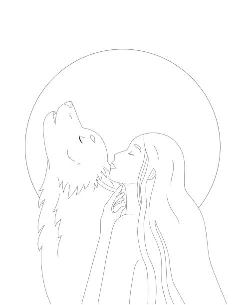 Cara De Mujer Y El Lobo Vectores Libres de Derechos - iStock Cara De Mujer Y El Lobo Vectores Libres de Derechos - iStock