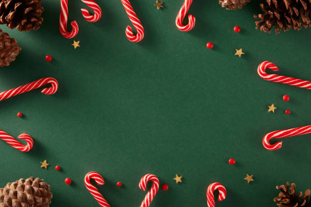 istock Vintage Christmas Background Over Green 1359427501