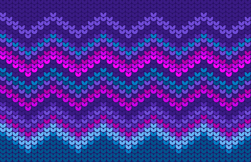 Seamless sewn knitting zigzag fabric cloth pattern design.