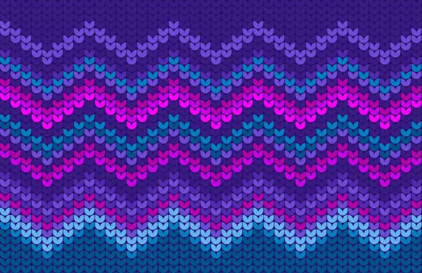 Vector illustration of Zigzag Sewn Sweater Fabric Cloth Pattern