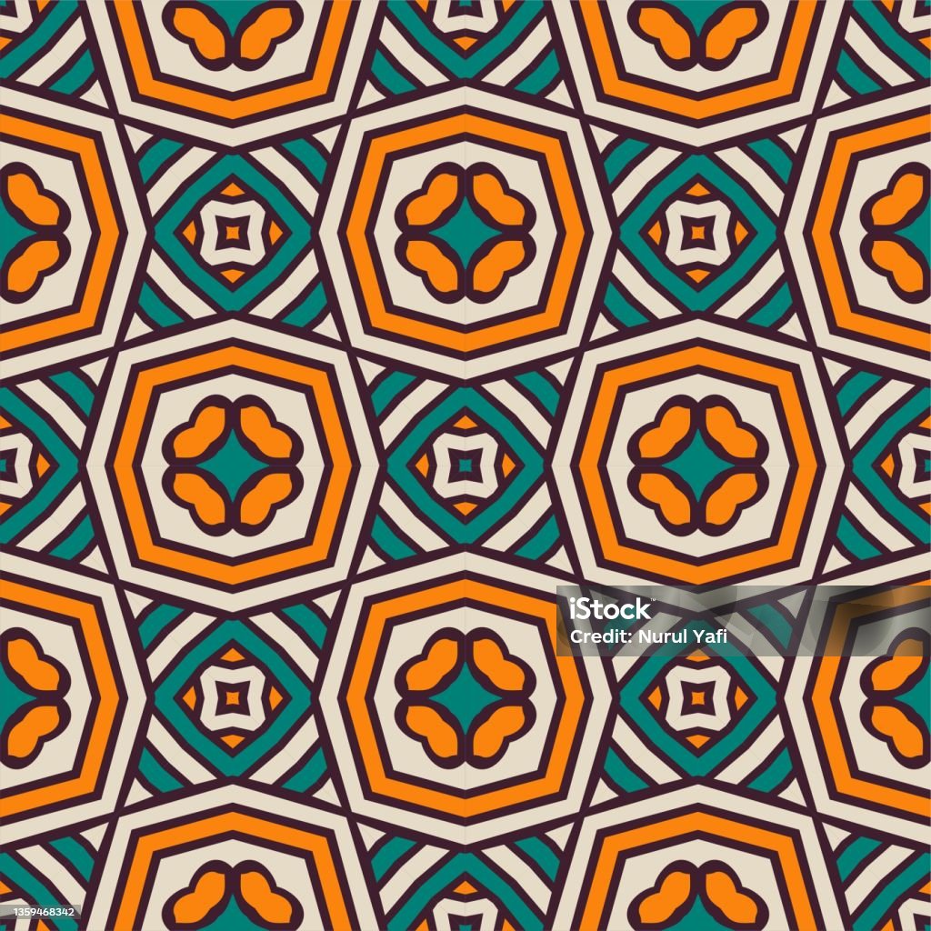 Pattern With Colors Simple Example Pattern Abstract Shape Colors Simple Seamless Ornament Background Stock ...