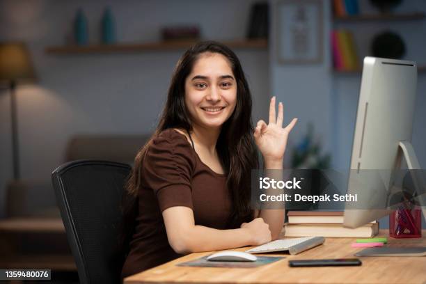 Young Woman Working At Home Stock Photo Stock Photo - Download Image Now