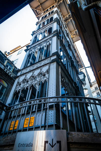 Santa Justa Lift, an elevator in the civil parish of Santa Justa Santa Justa Lift, an elevator in the civil parish of Santa Justa, in the historical city of Lisbon, Portugal santa justa lift portugal stock pictures, royalty-free photos & images