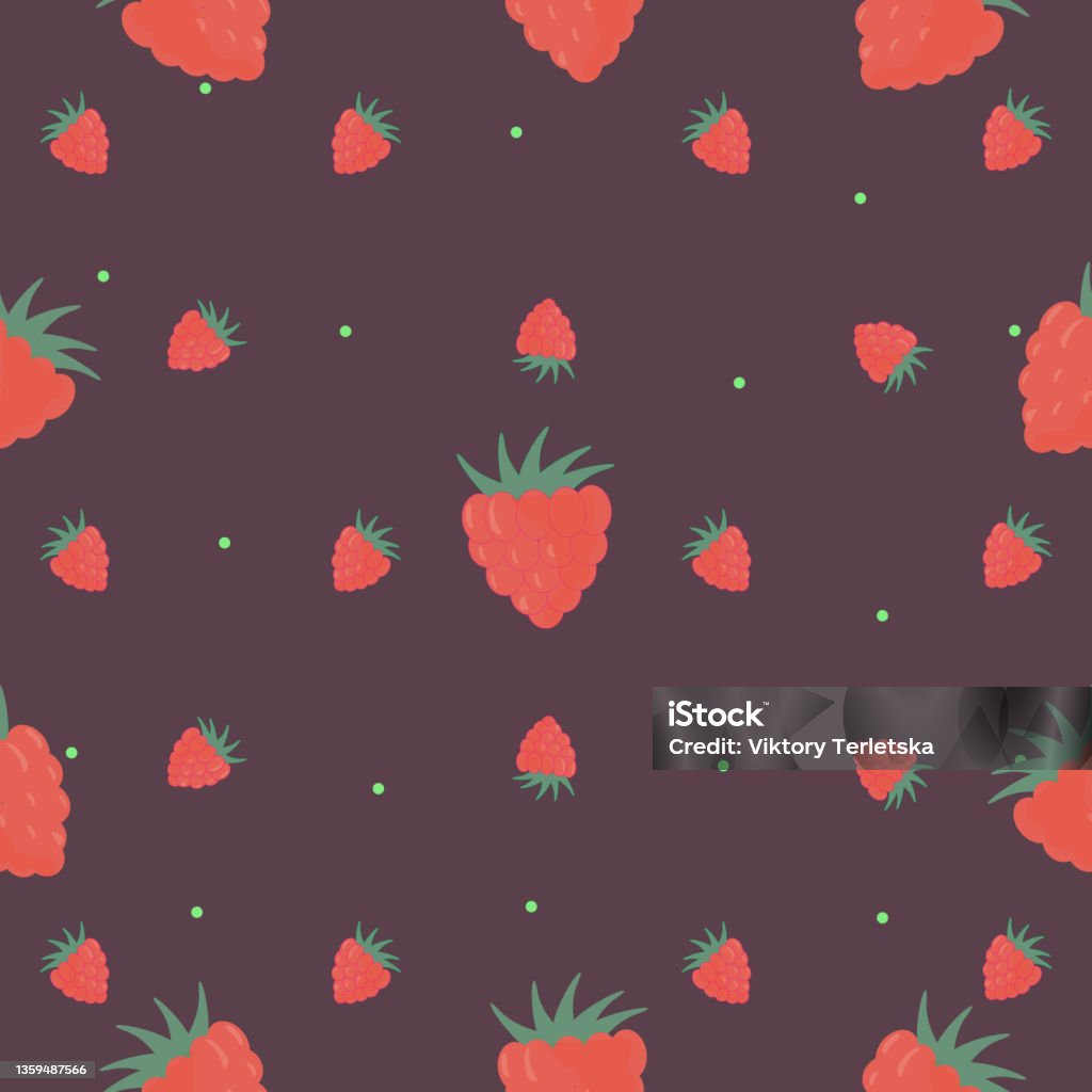 Dark Background Image Raspberry Raspberry Pattern Stock Illustration - Download Image Now - Backgrounds ...
