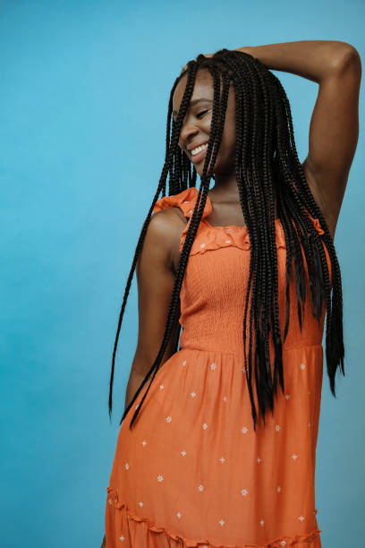 Free Stock Photo of African American woman in orange dress | Download ...