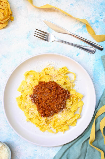 tagliatelle with ragu bolognese sauce