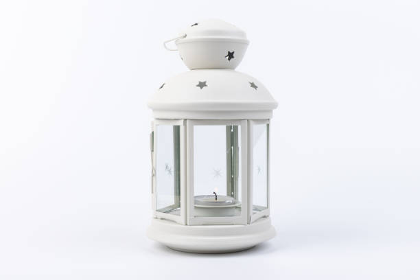istock White decorative lantern in the old style. Christmas decoration. 1359493006