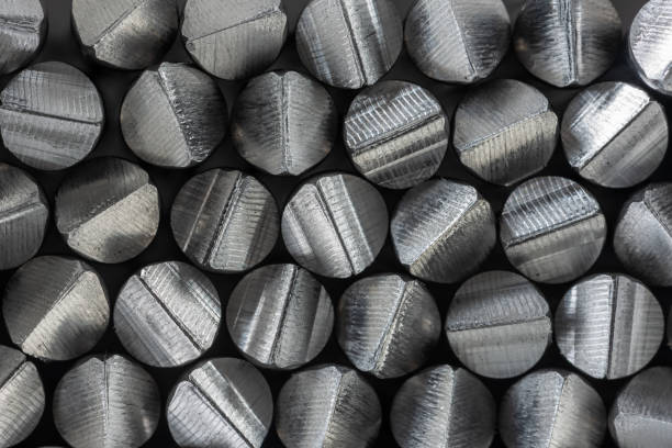 istock Pile of aluminium rod cross-section 1359498970