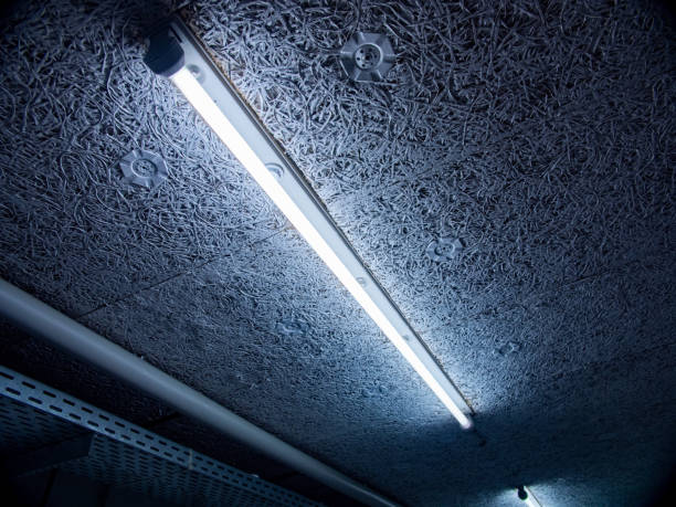Basement ceiling in a apartment house.