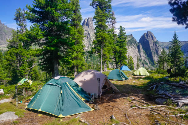 istock Tent camp in the Ergaki Nature Reserve 1359506065