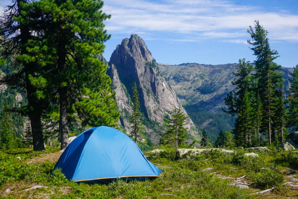 istock Tent camp in the Ergaki Nature Reserve 1359507385