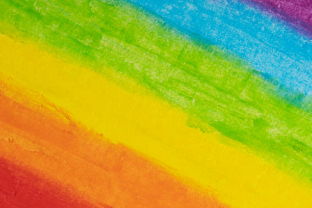 istock Simple drawing of rainbow colors background 1359517014