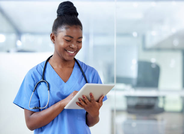 istock Shot of a young female doctor using a digital tablet at work 1359518717