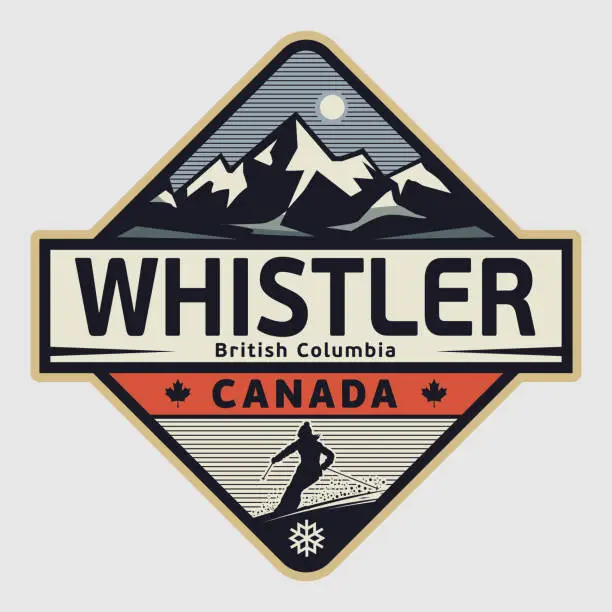 Vector illustration of Whistler, British Columbia