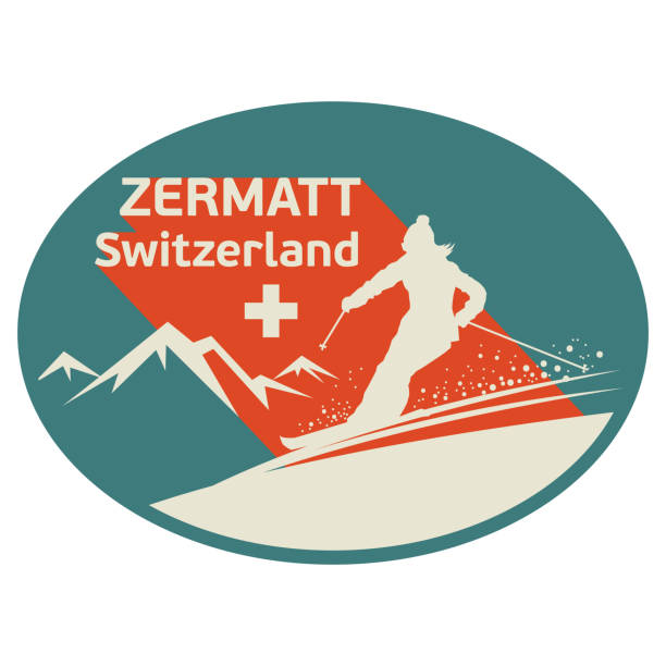 zermatt, szwajcaria - zermatt stock illustrations