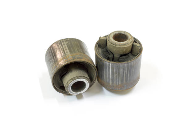 istock Broken rear trailing arm bushing on white background, Car maintenance service. 1359522660