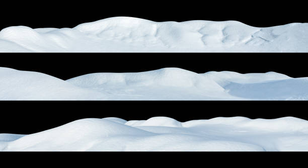 istock Snow drifts on a black isolated background. 1359524276