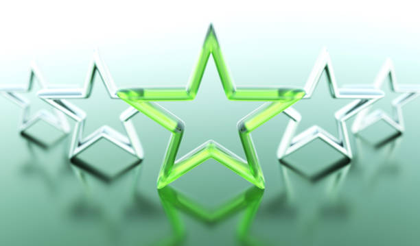istock Green glass star 1359525313