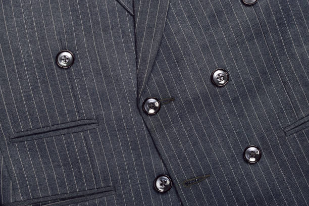 Top View of  Double Breasted Pinstripe Suit stock photo
