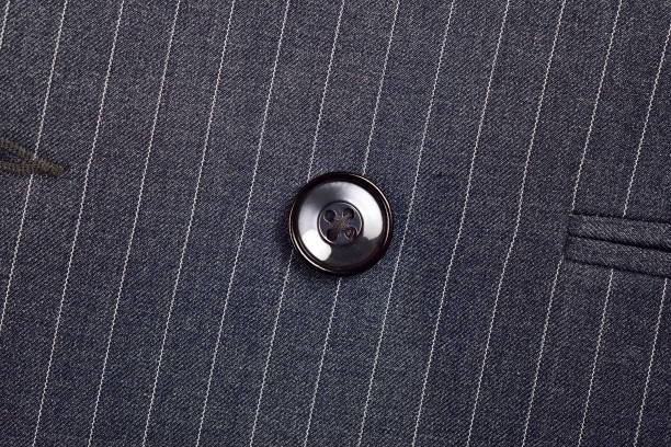 Pinstripe Suit Button stock photo