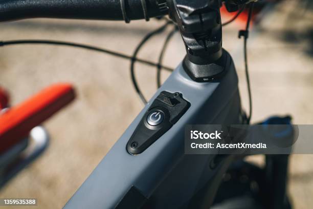 Close Up Of An Ebike In The Sunshine Stock Photo - Download Image Now - Electric Bicycle, Bicycle, Connection